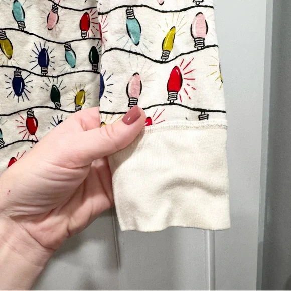 Hanna Andersson Women’s Holiday Long John Pajama Set Bright Blubs Christmas - Picture 10 of 11